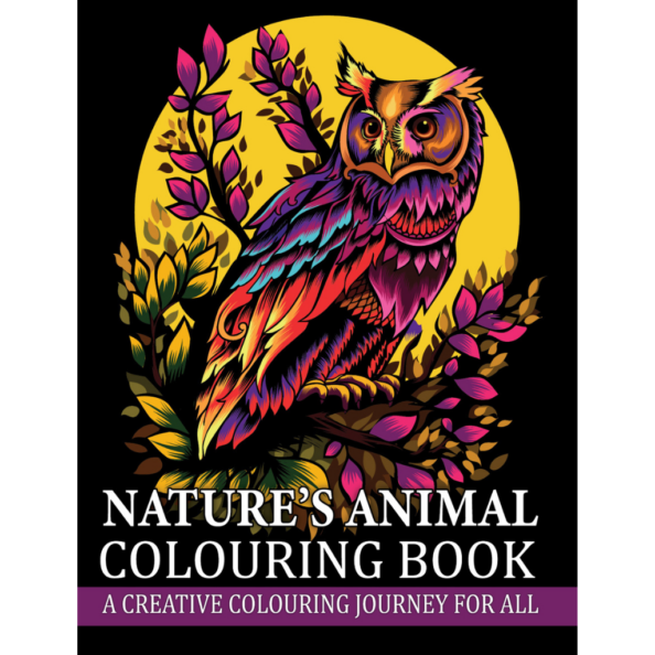 Nature's Animal Colouring Book A Creative Colouring Journey for All - Front- Iconsmediapublishing.com