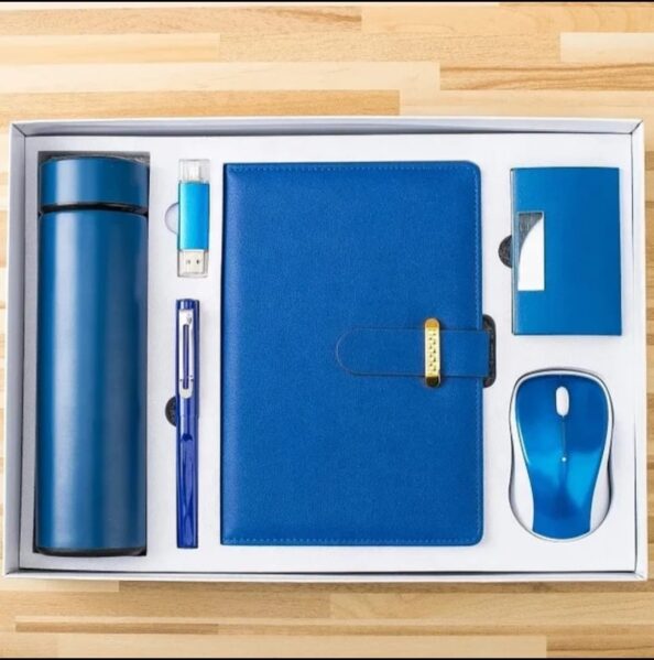 Deluxe Blue Office Essentials Gift Set