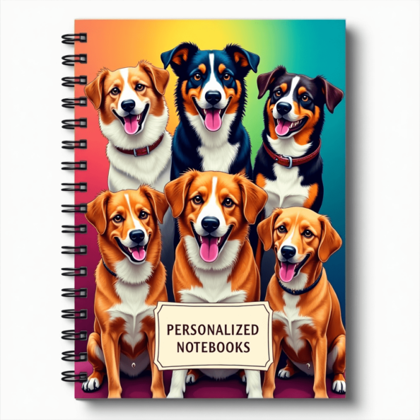 Playful Pups Personalized Notebook