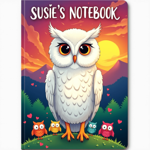 Susie's Enchanted Owl Personalised Notebook