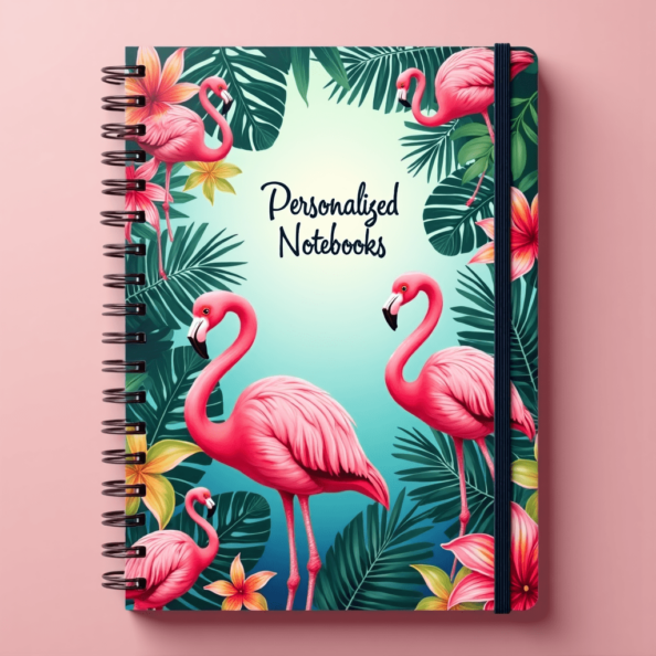 Tropical Flamingo Personalized Notebook